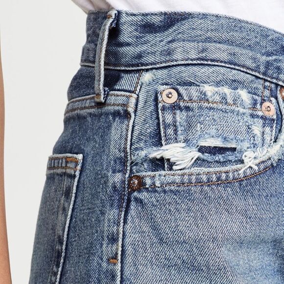 NWT Agolde Parker Vintage Cut-Off Short in Lowkey Medium Distress Size 32 | 14 - Picture 6 of 14